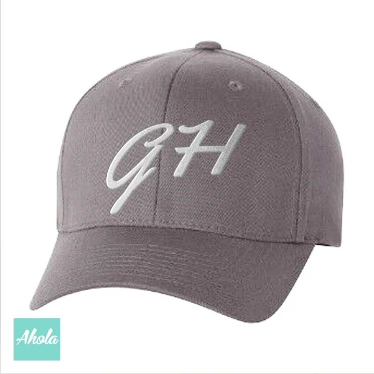 3D Embroidered Baseball Cap with 2 Letters - Hand-embroidered Personalized Cap