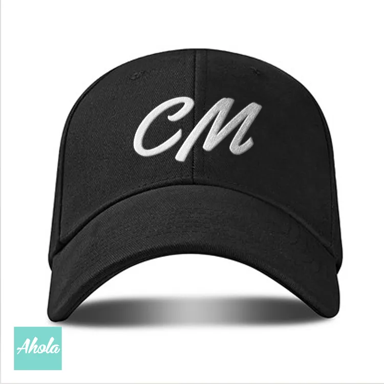 3D Embroidered Baseball Cap with 2 Letters - Hand-embroidered Personalized Cap