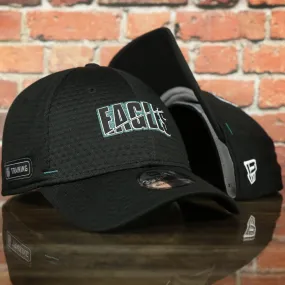 2020 Philadelphia Eagles Training Camp Flexfit Hat Black Stretch Fit.