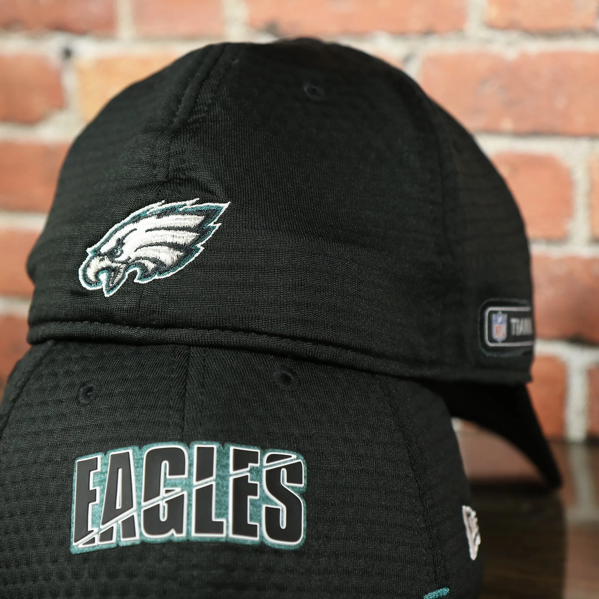 2020 Philadelphia Eagles Training Camp Flexfit Hat Black Stretch Fit.