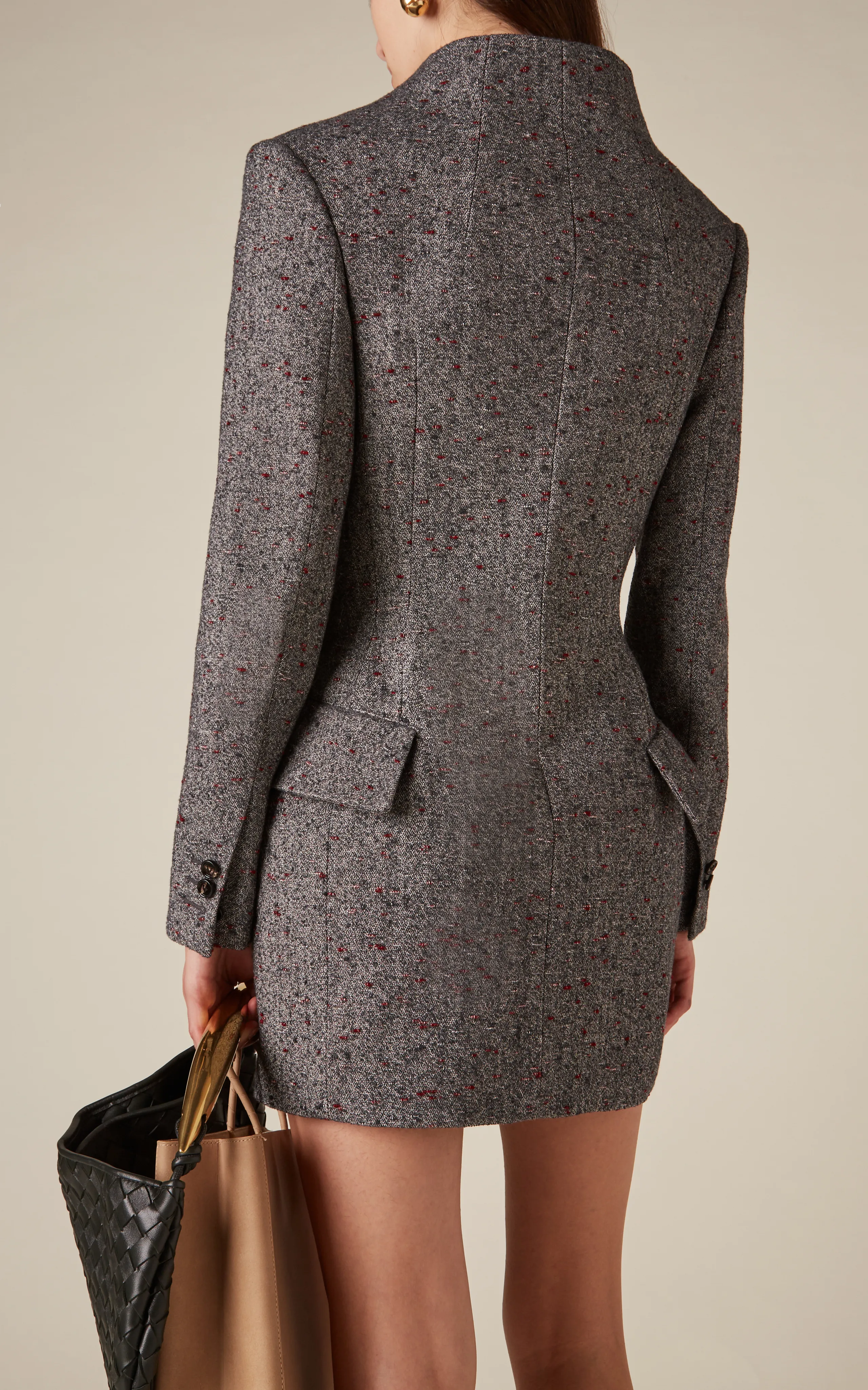 3D-Knit Funnel-Neck Jacket by Bottega Veneta