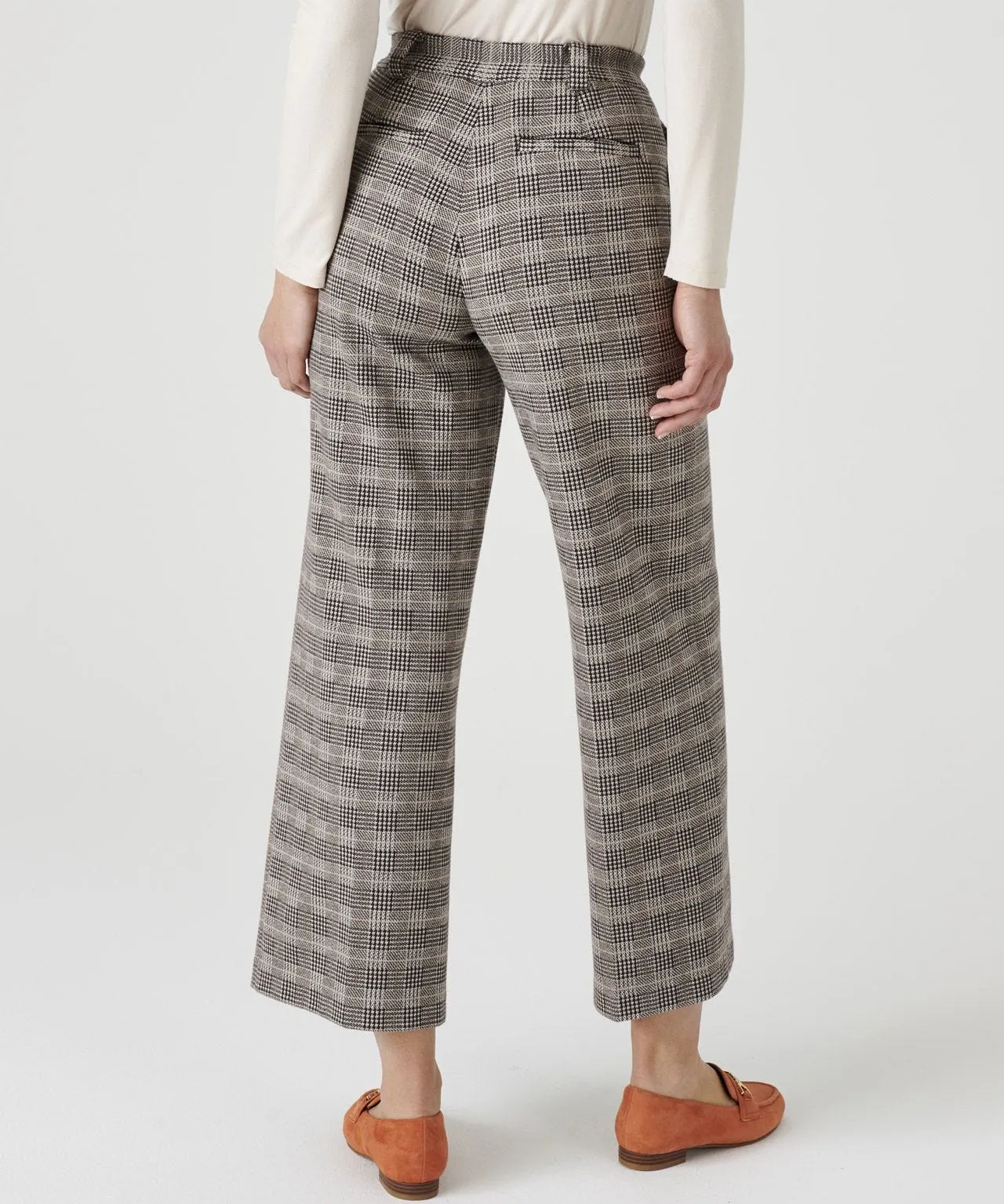 Checkered Knit Capris