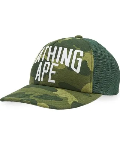 Men's Color Camo Mesh Cap by A Bathing Ape NYC Logo