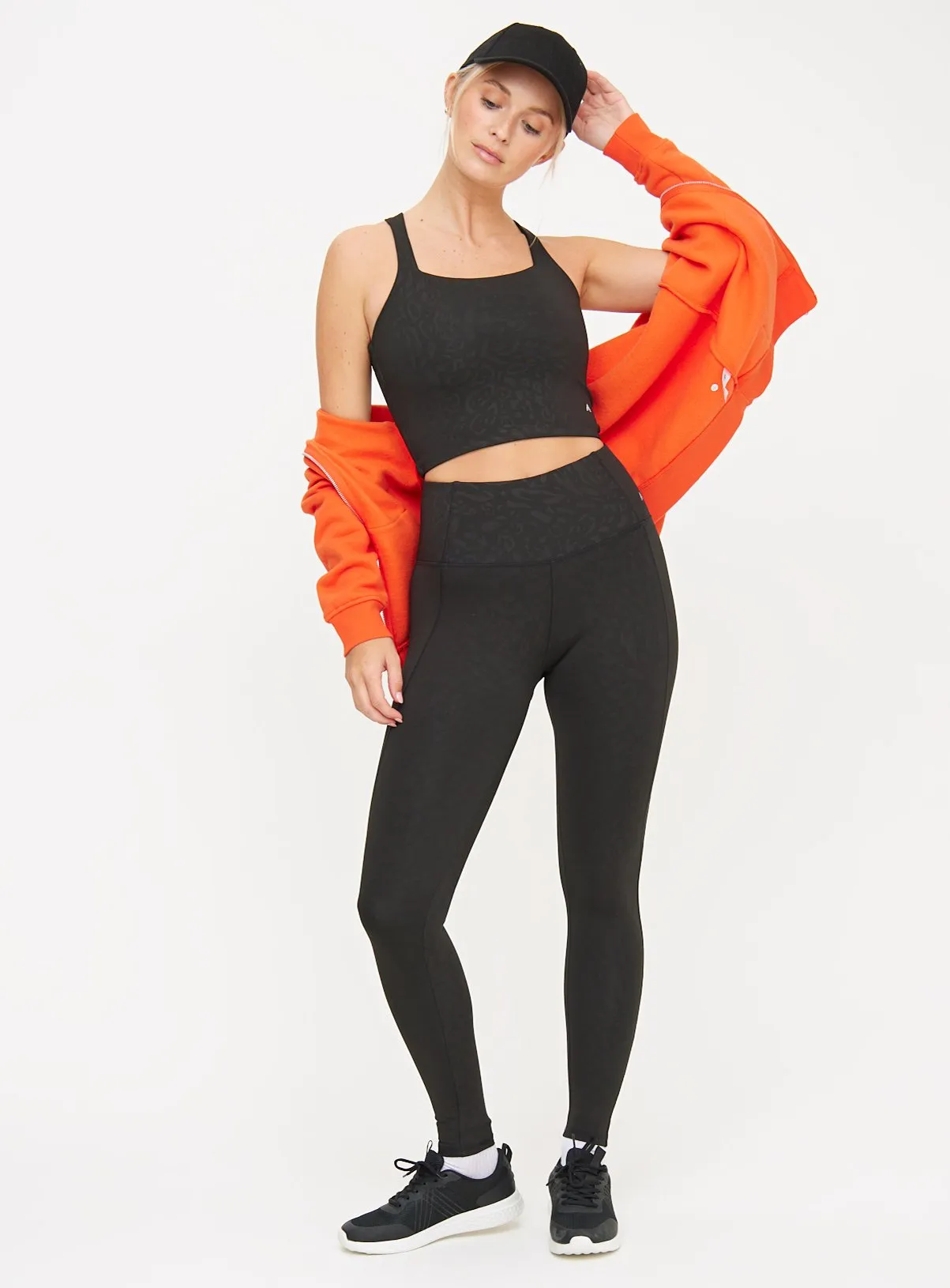 Active Black Leopard Embossed Leggings M | Sports Leggings - Buy Online at Tu