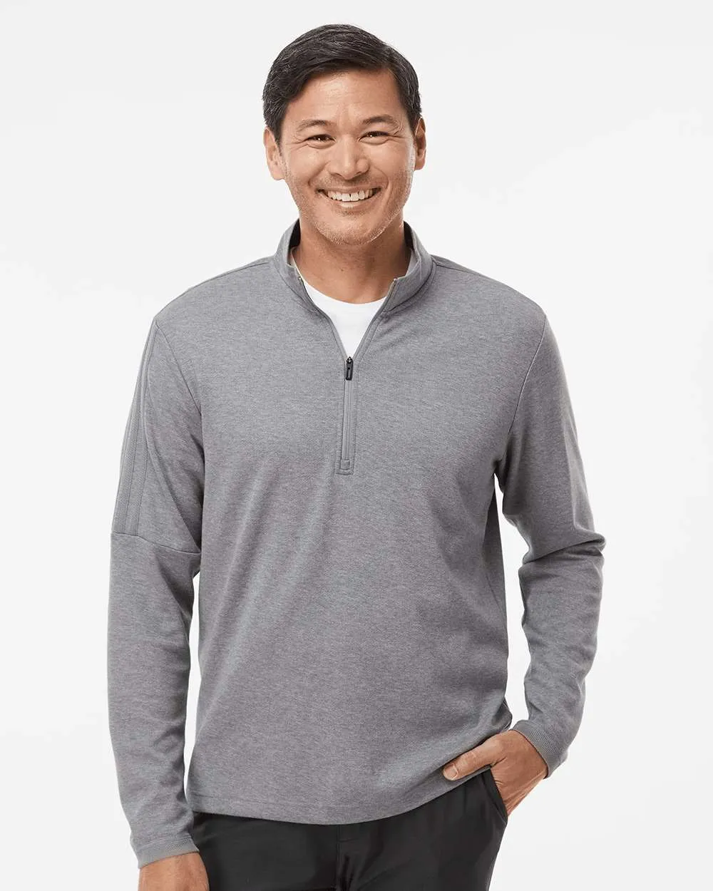 Adidas Quarter-Zip Sweater with 3-Stripes