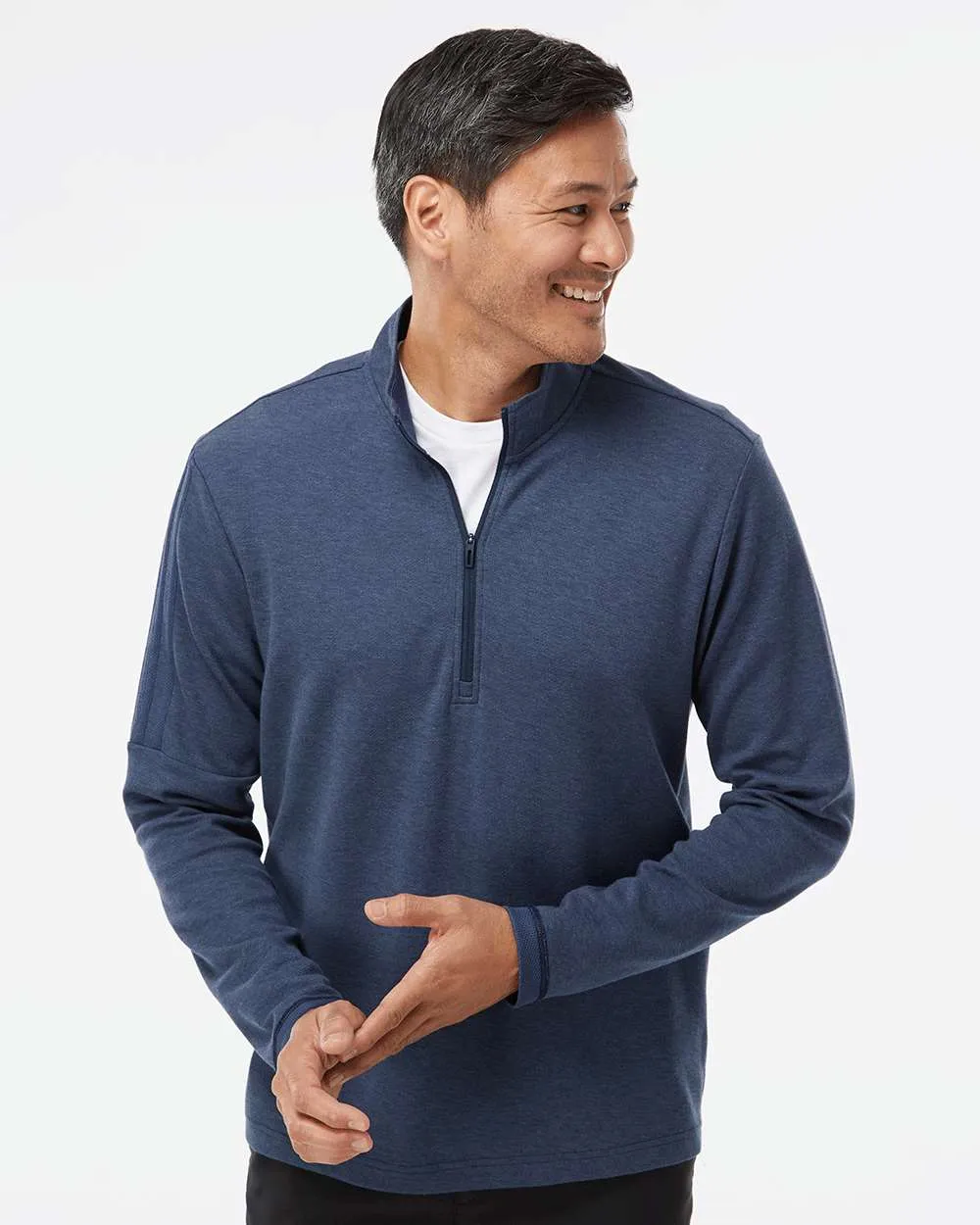 Adidas Quarter-Zip Sweater with 3-Stripes