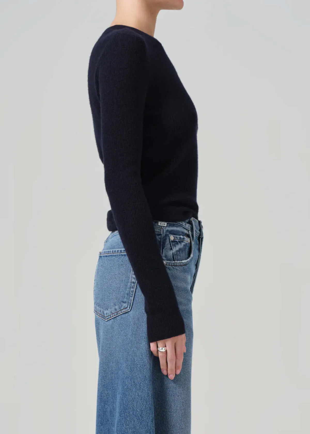 Alessia Crewneck Sweater - Navy