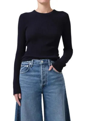 Alessia Crewneck Sweater - Navy