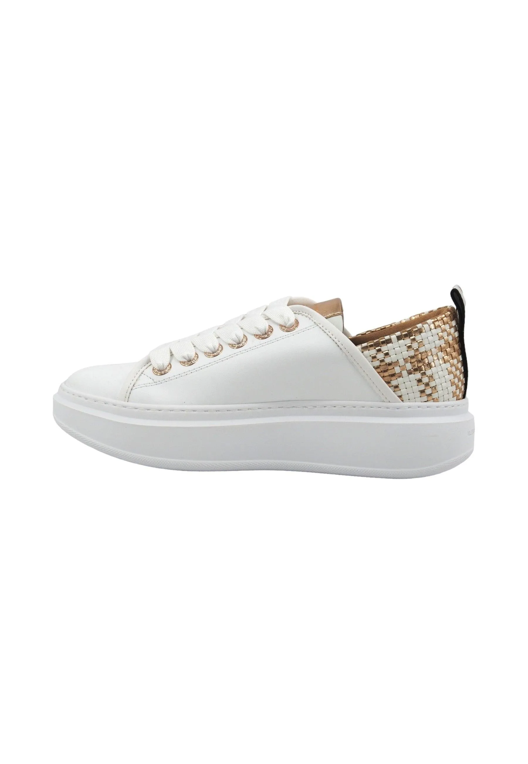 ALEXANDER SMITH Wembley Women's Sneakers in White and Copper - WYW0421