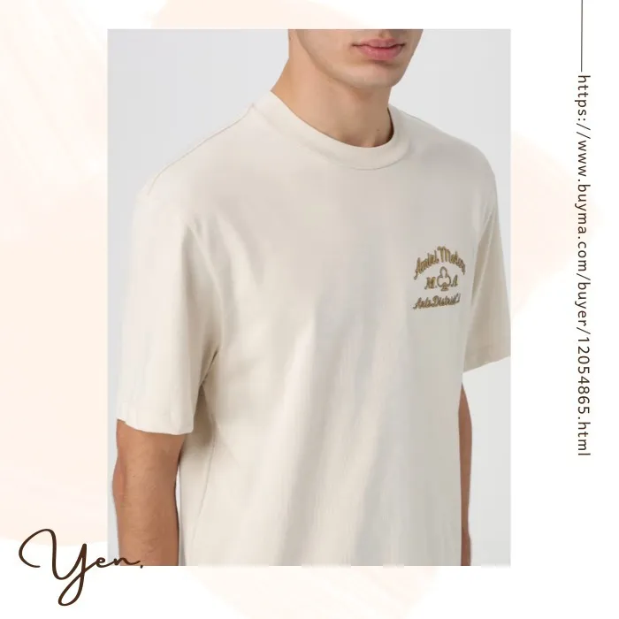 AMIRI  |Crew Neck Street Style Cotton Short Sleeves Logo