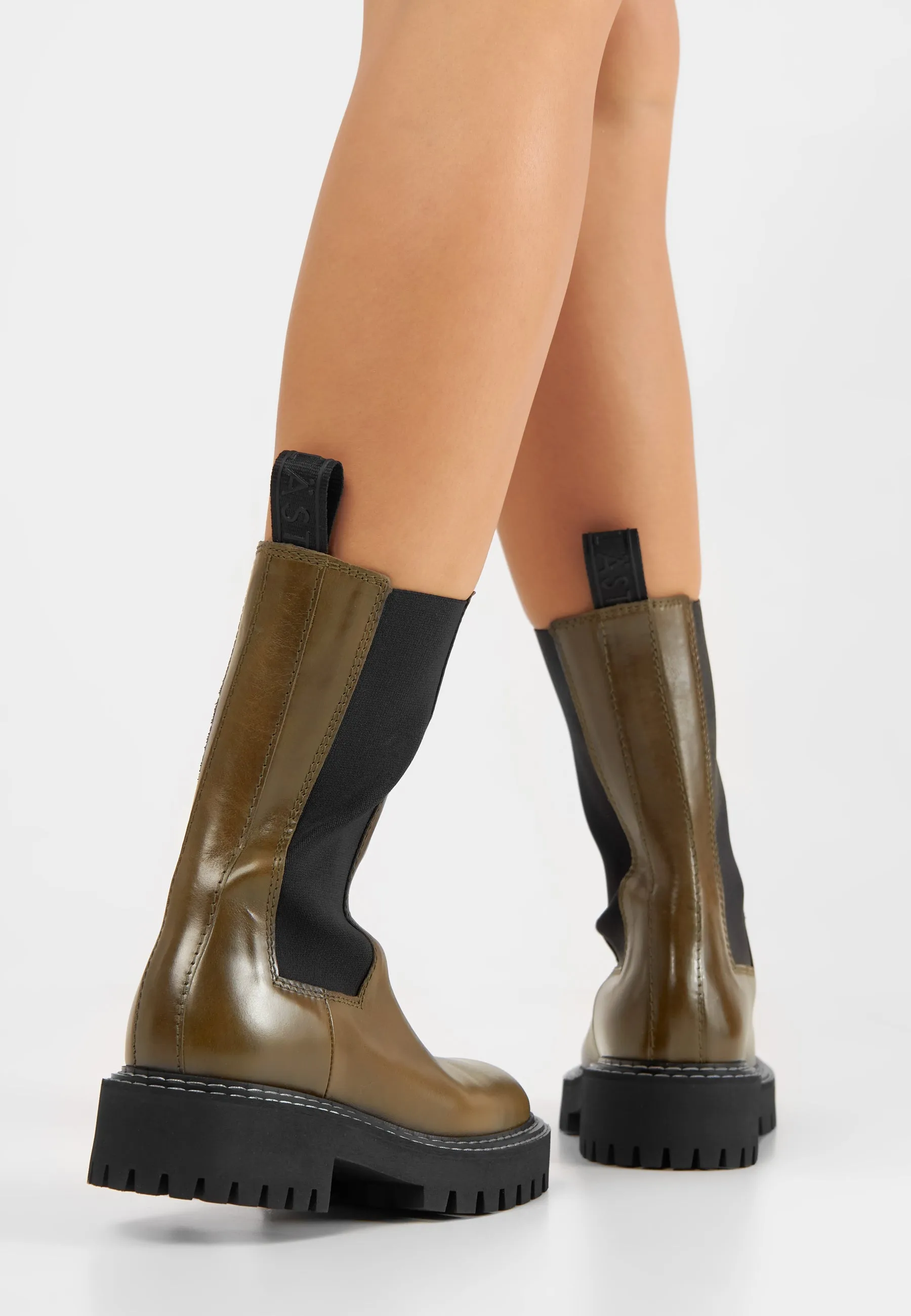 Angie Chelsea Olive Boot