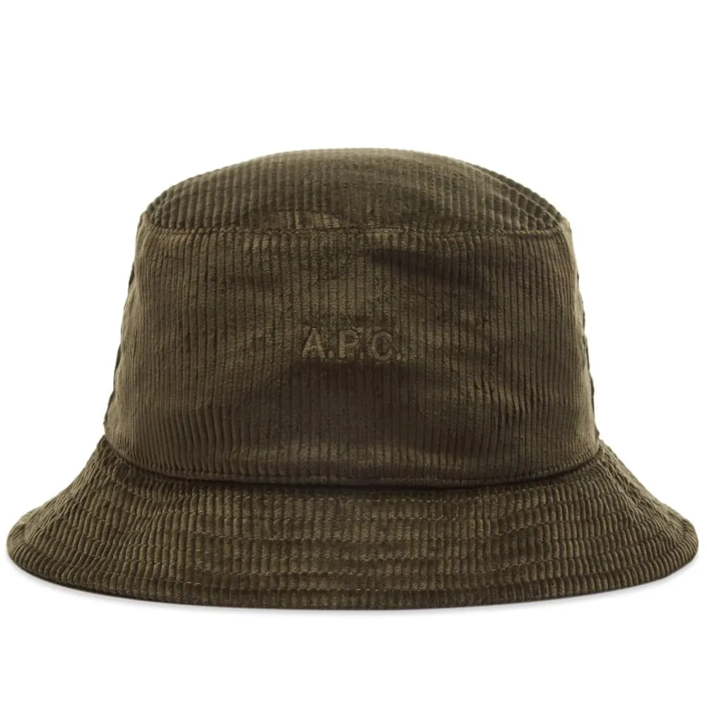 A.P.C. Alex Corduroy Bucket HatKhaki