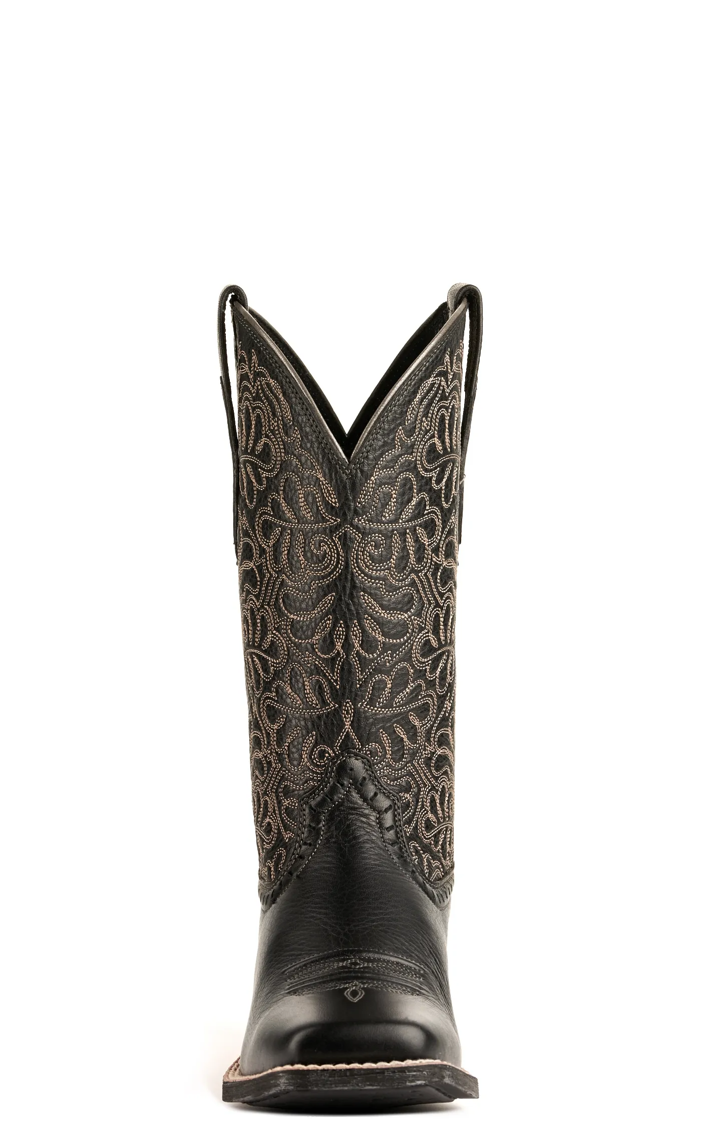 Ariat Women's Black Deertan Wide Square Toe Cowboy Boots