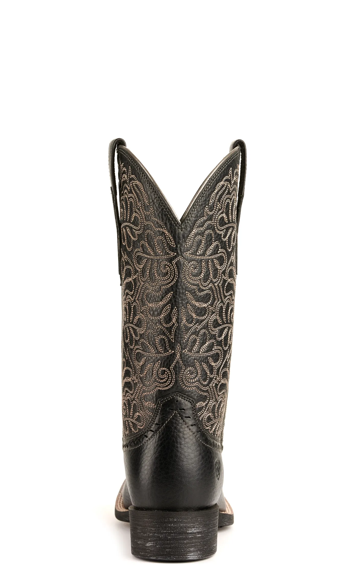 Ariat Women's Black Deertan Wide Square Toe Cowboy Boots