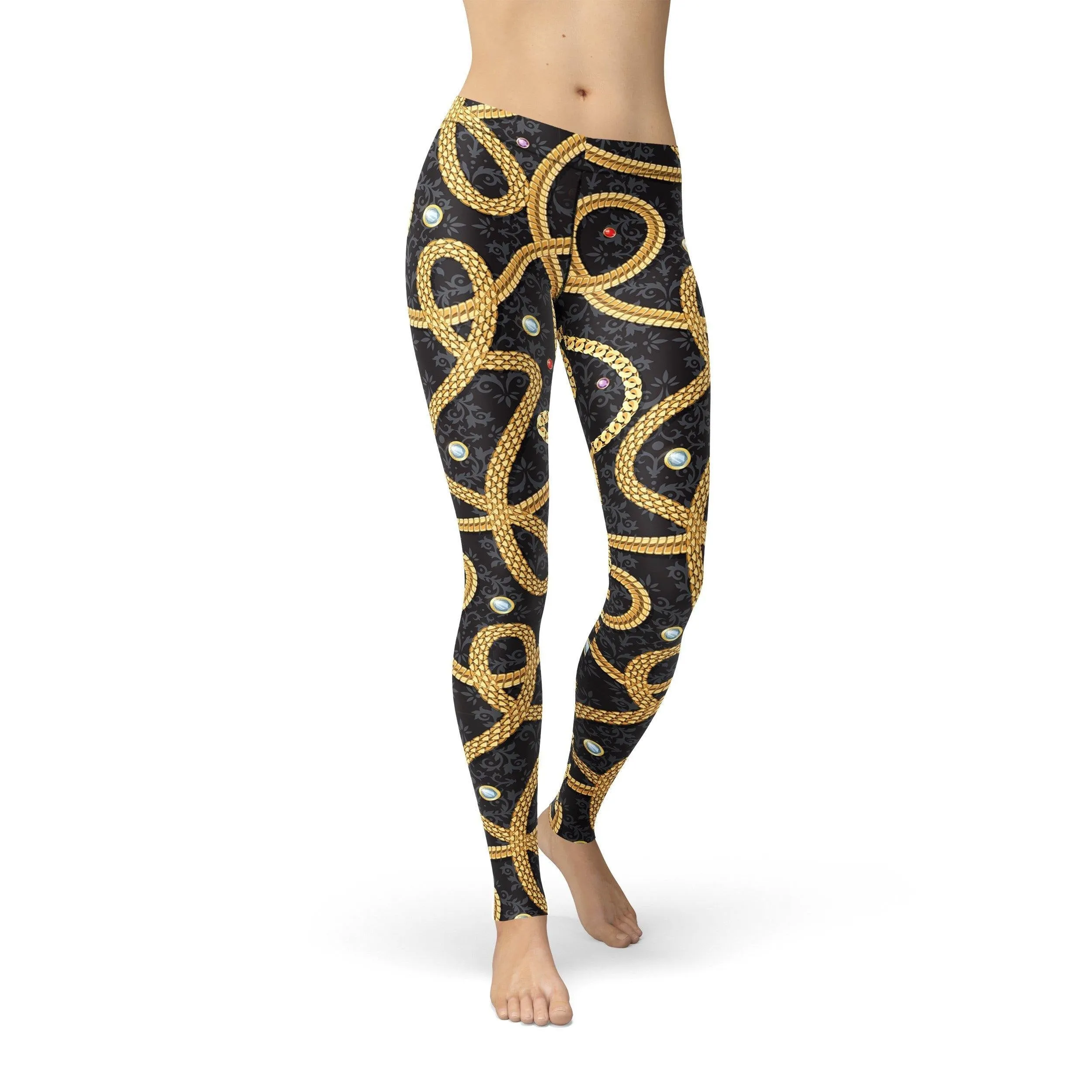 Gold Chain Leggings by Avery