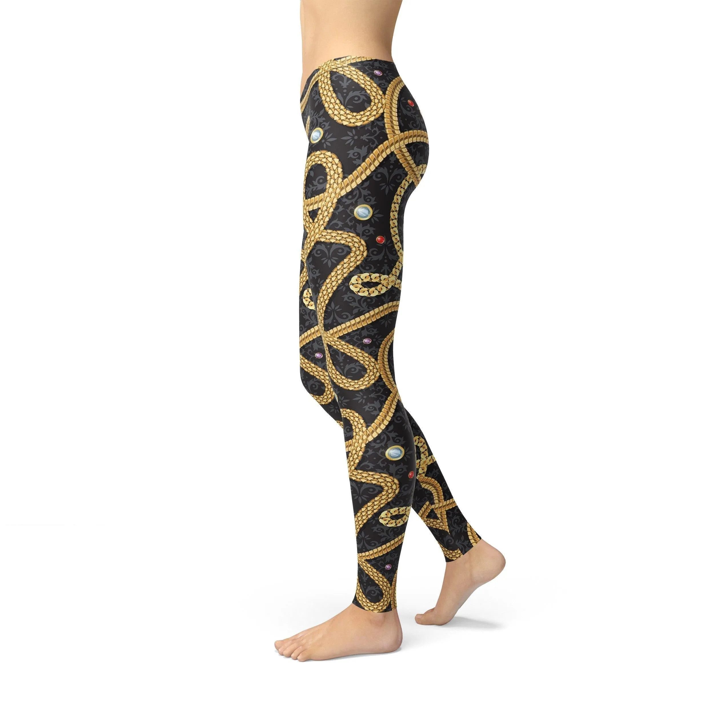 Gold Chain Leggings by Avery