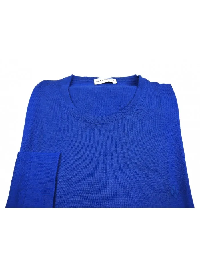 Ballantyne Men's Electric Blue V-Neck Shirt - Style R-Neck Pull