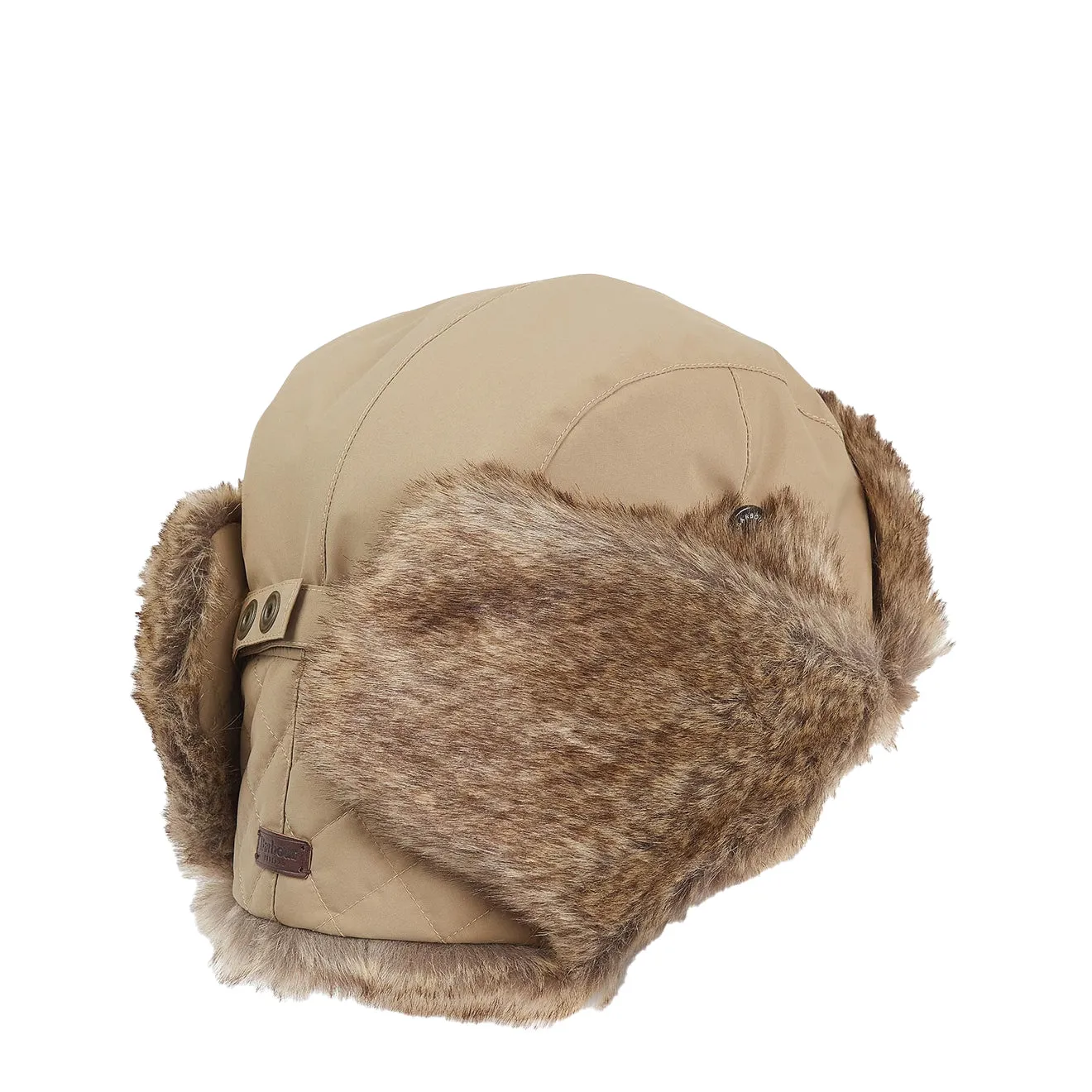 Barbour Cleadon Trapper Hat in Military Brown Color