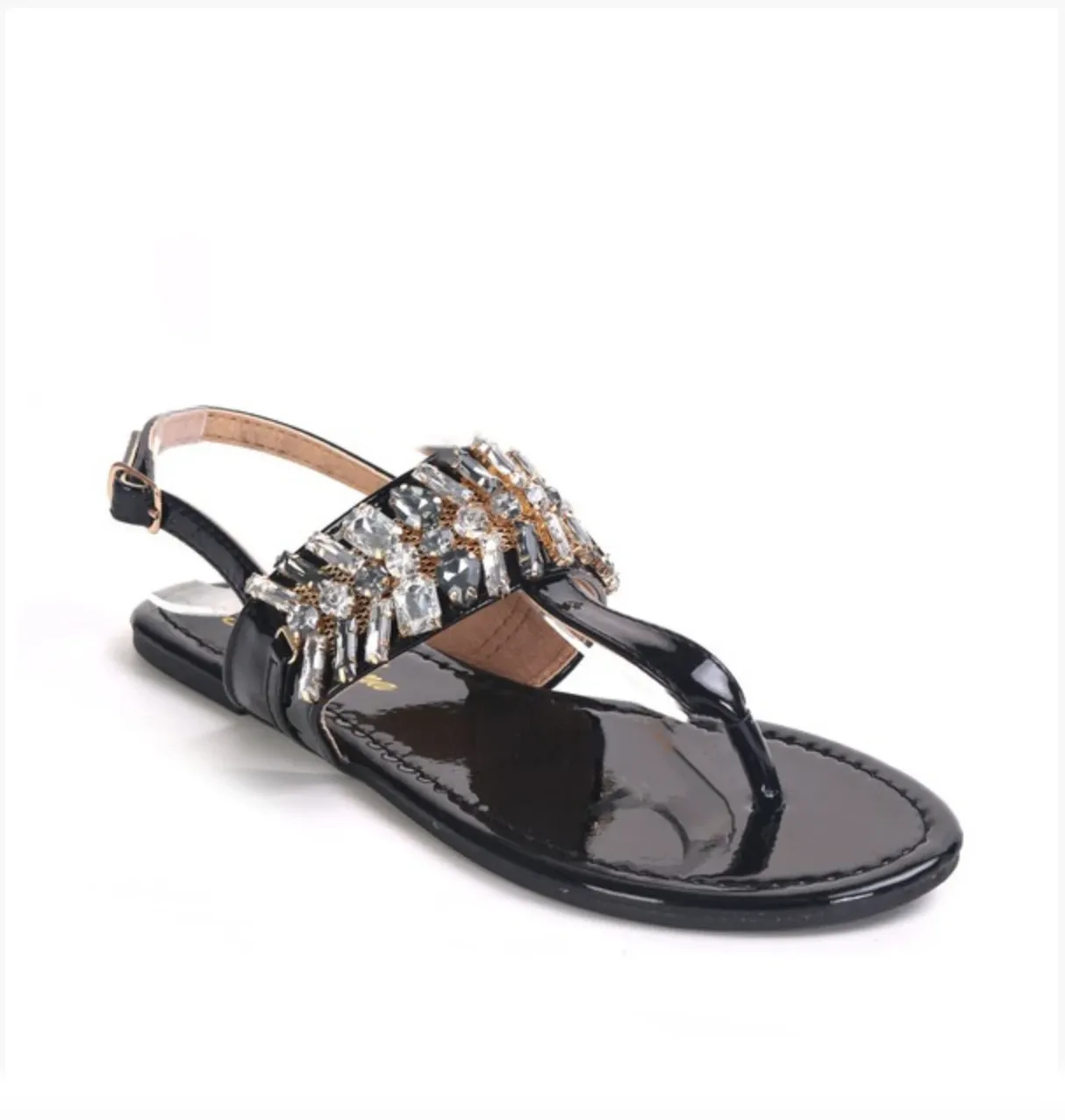 Bedazzled Holographic Sandals