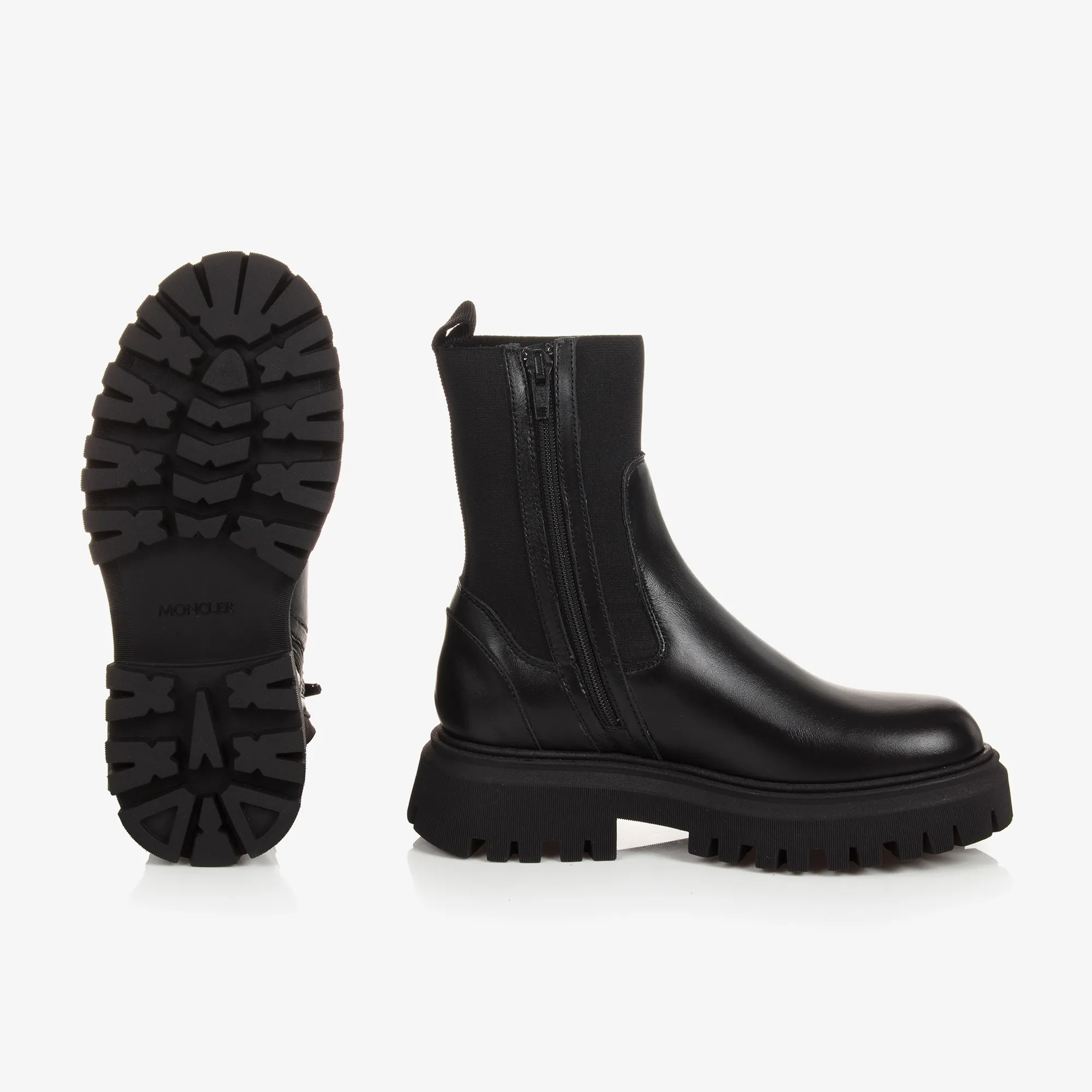 Black Chelsea Leather Boots