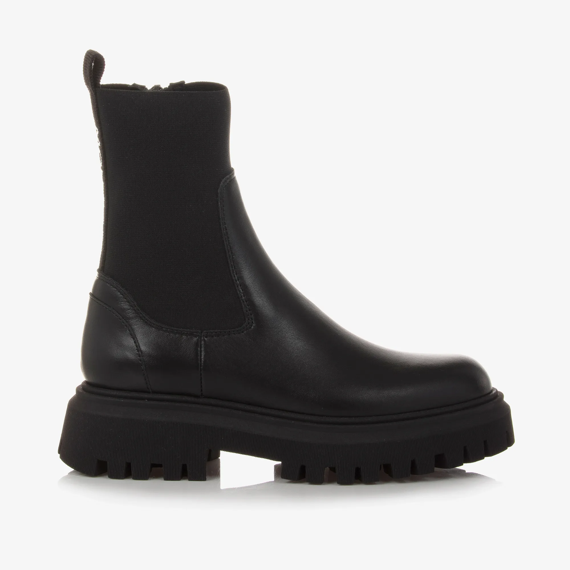 Black Chelsea Leather Boots