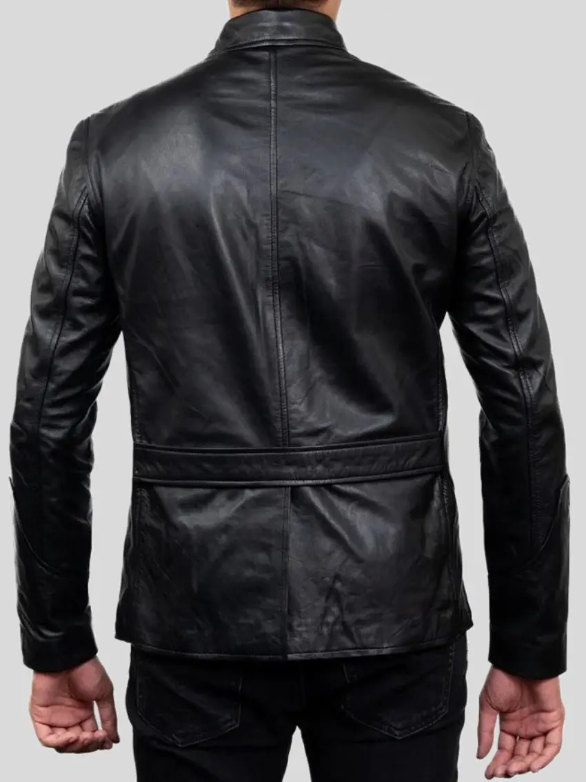 Black Leather Blazer for Men - Tapu Leather Jackets NZ