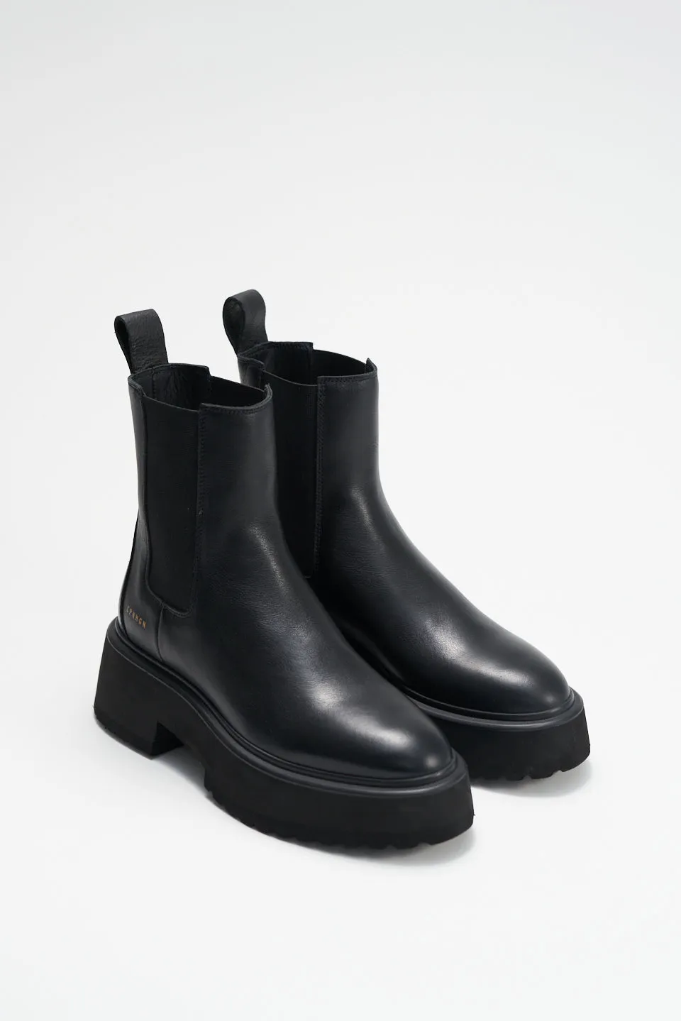 Black Leather Chelsea Boots for Men