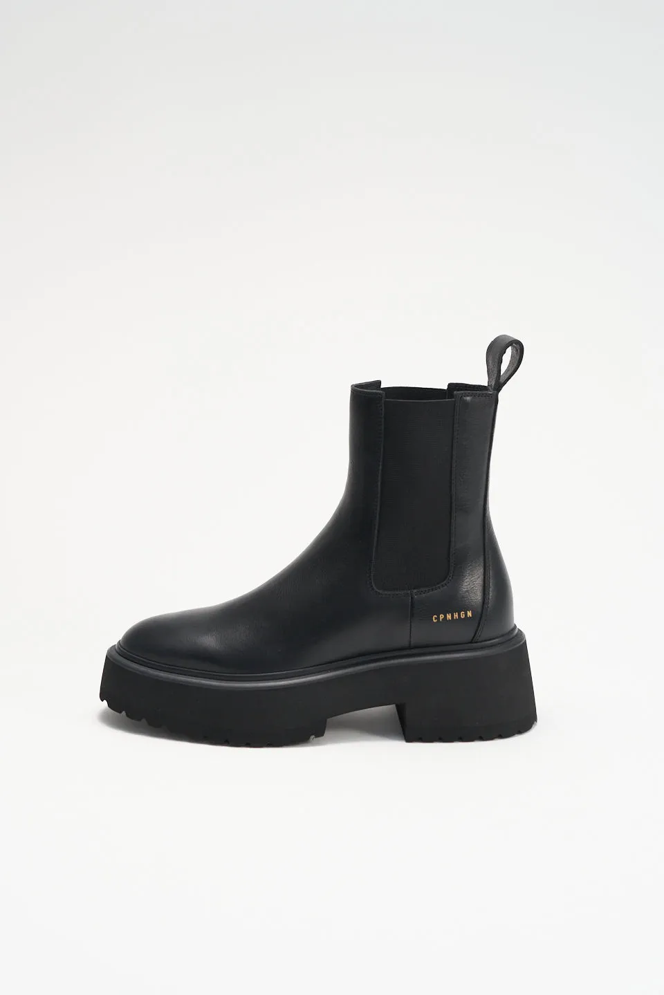 Black Leather Chelsea Boots for Men