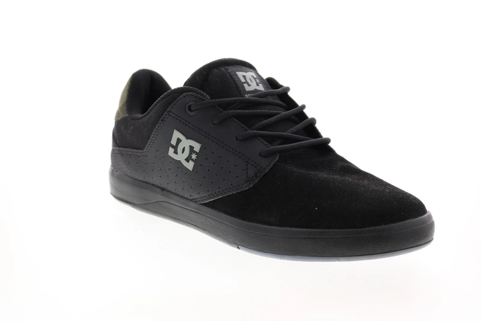 Black Leather Skate-Inspired Sneakers Shoes for Men at DC Plaza TC SE ADYS100511