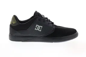 Black Leather Skate-Inspired Sneakers Shoes for Men at DC Plaza TC SE ADYS100511