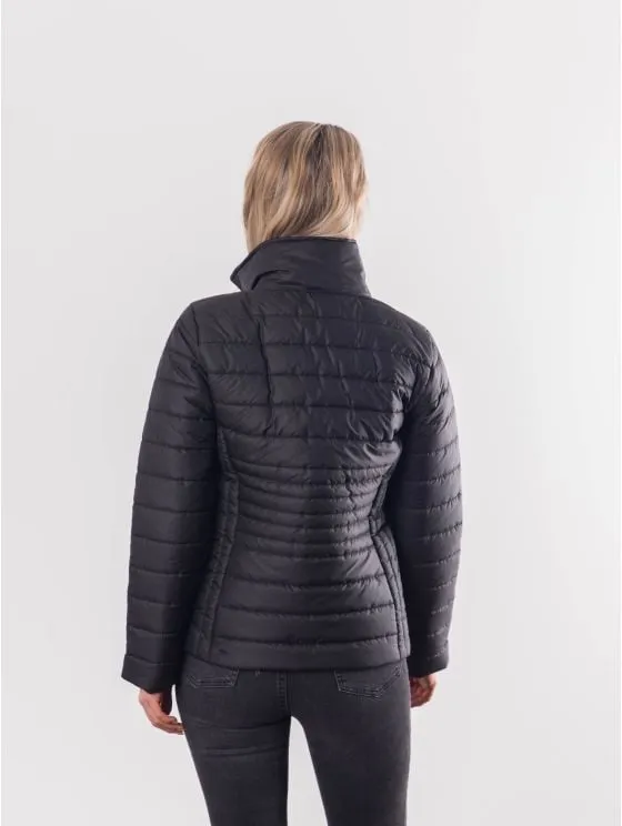 Black Quilted Jolie Coat.