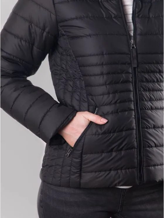 Black Quilted Jolie Coat.