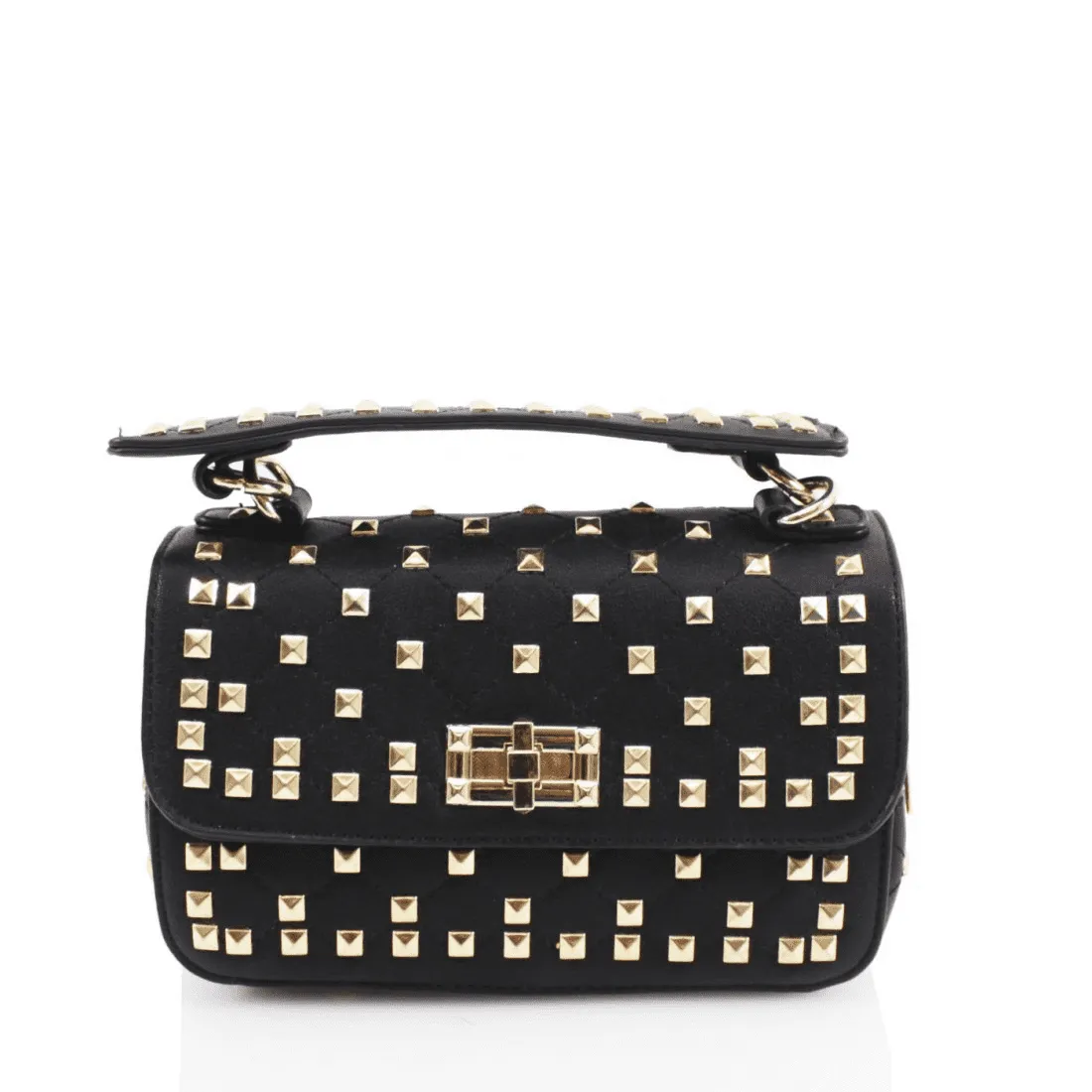 Black Studded Crossbody Bag Clutch