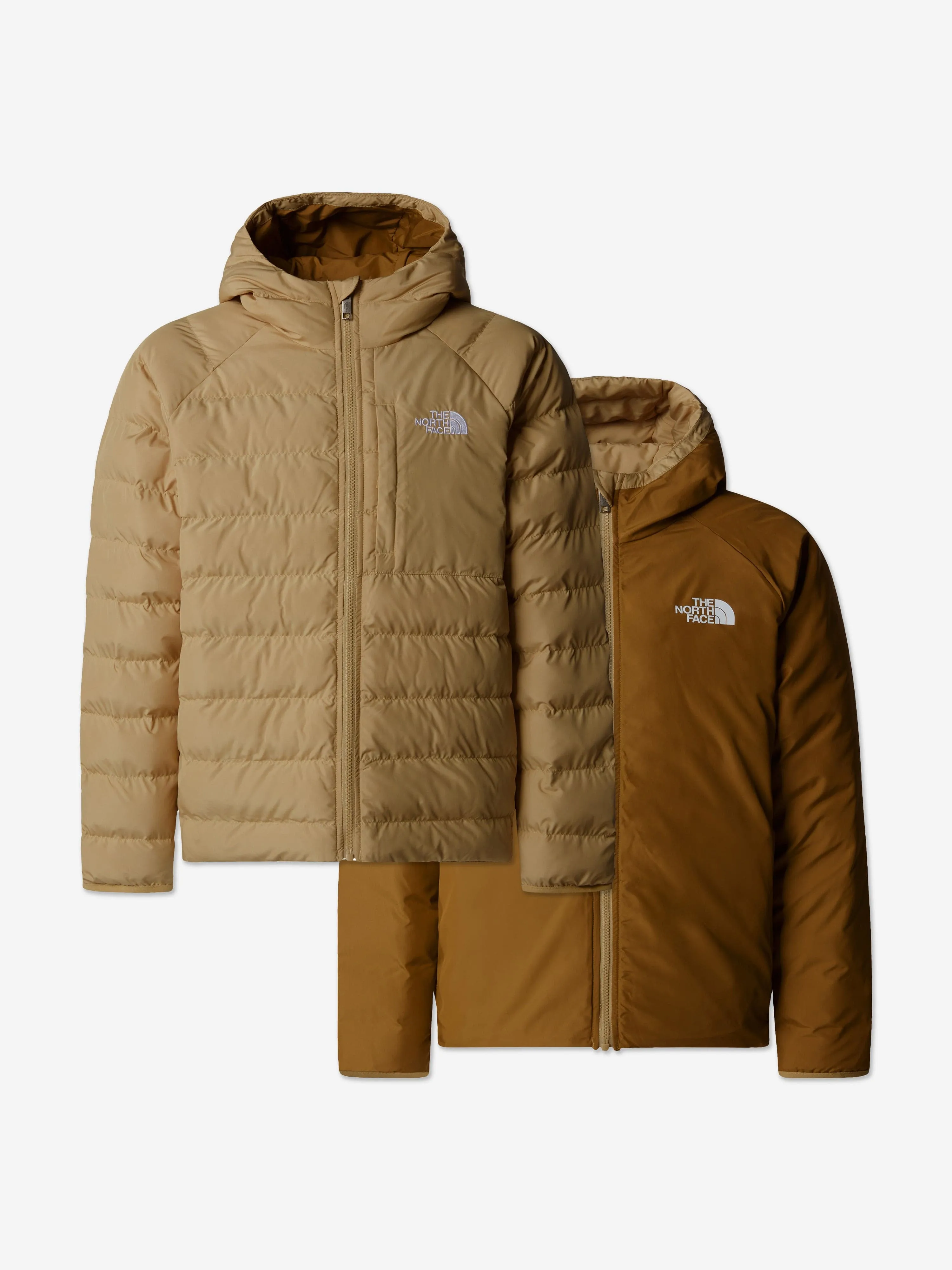 Beige Reversible Boys Hooded Jacket - Top Search Result