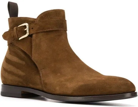 Brown leather ankle boots by Scarosso Taylor