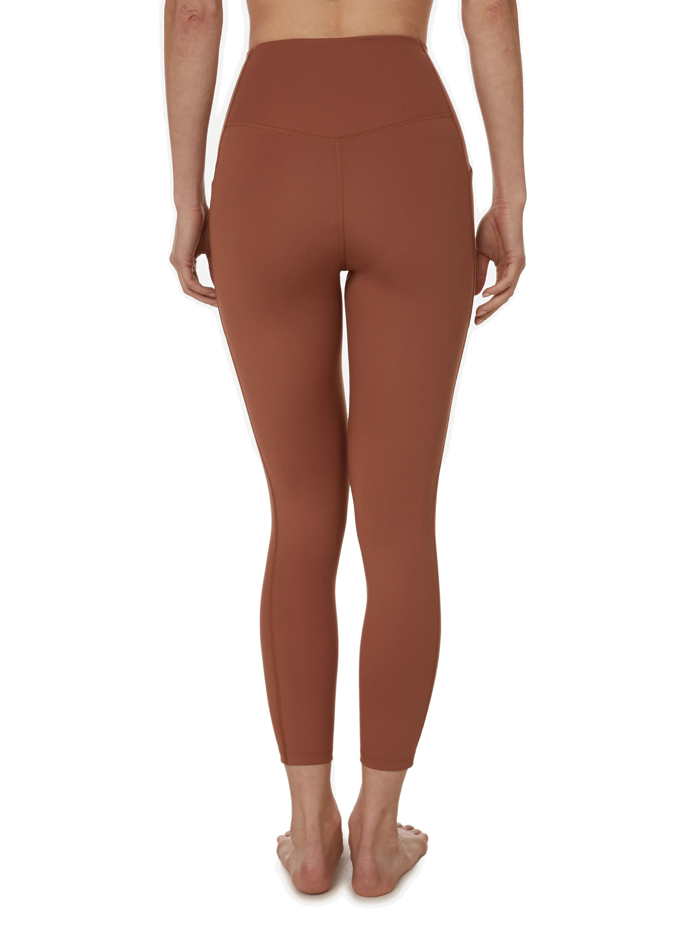 Brown Leggings with Pockets by GIRLFRIEND COLLECTIVE