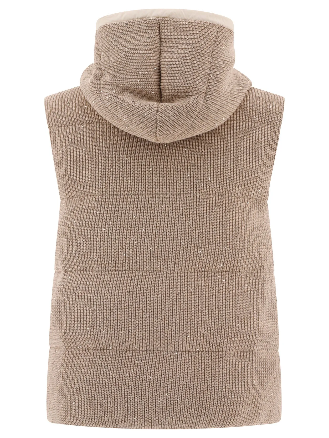 BRUNELLO CUCINELLI Women's Tan Down Vest - SS24