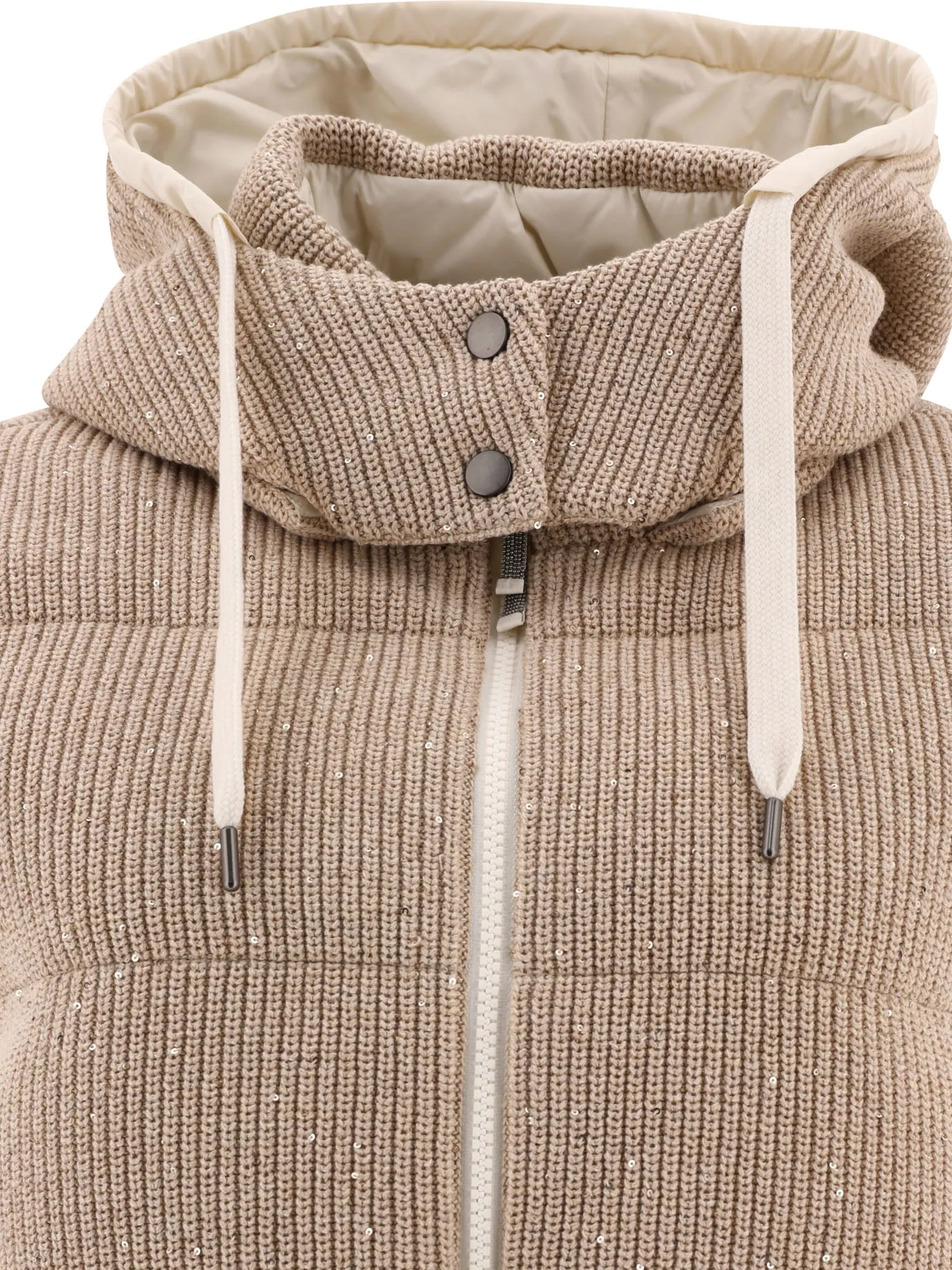 BRUNELLO CUCINELLI Women's Tan Down Vest - SS24