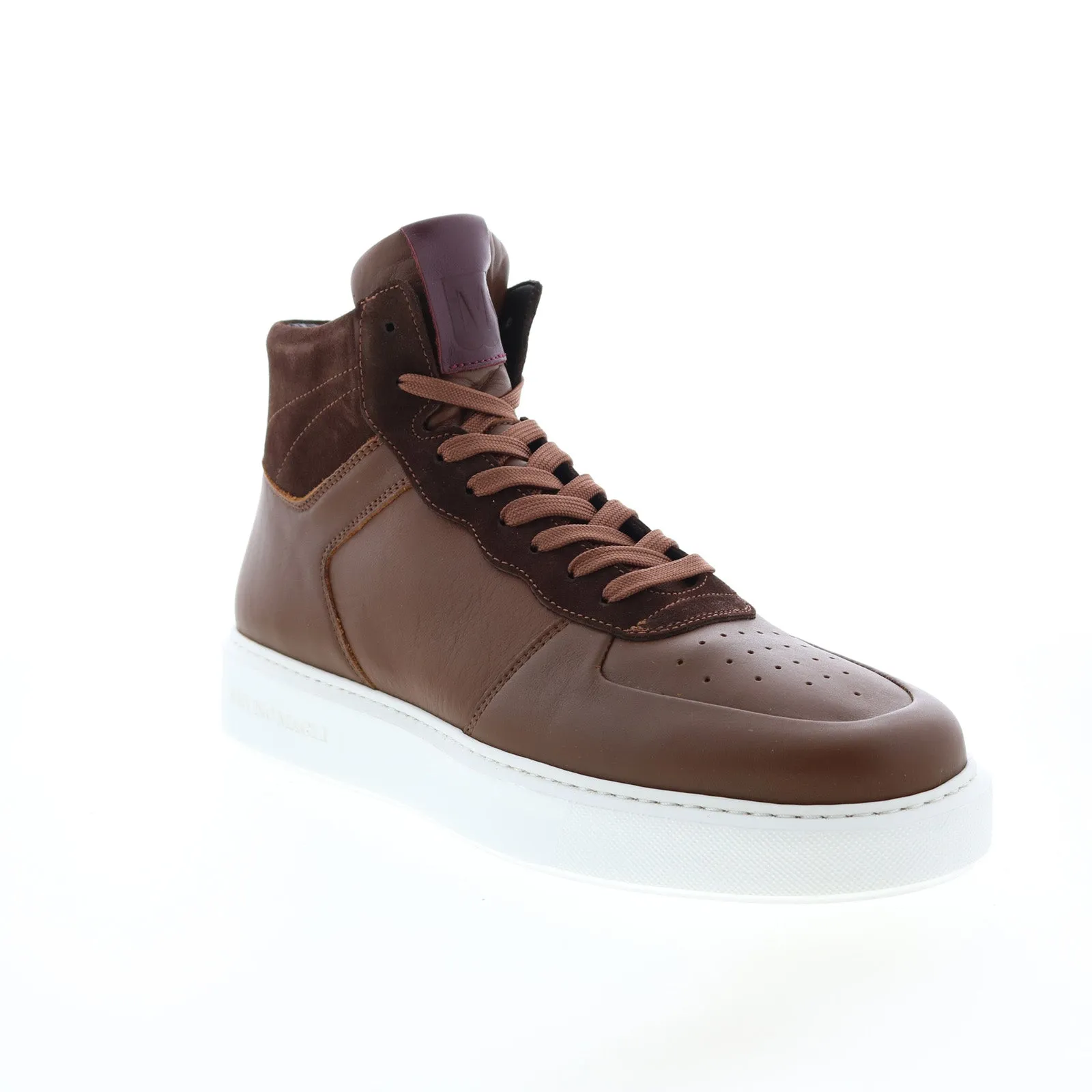 Bruno Magli Cesare HI MB2CSRB0 Brown Leather Lifestyle Sneakers Shoes