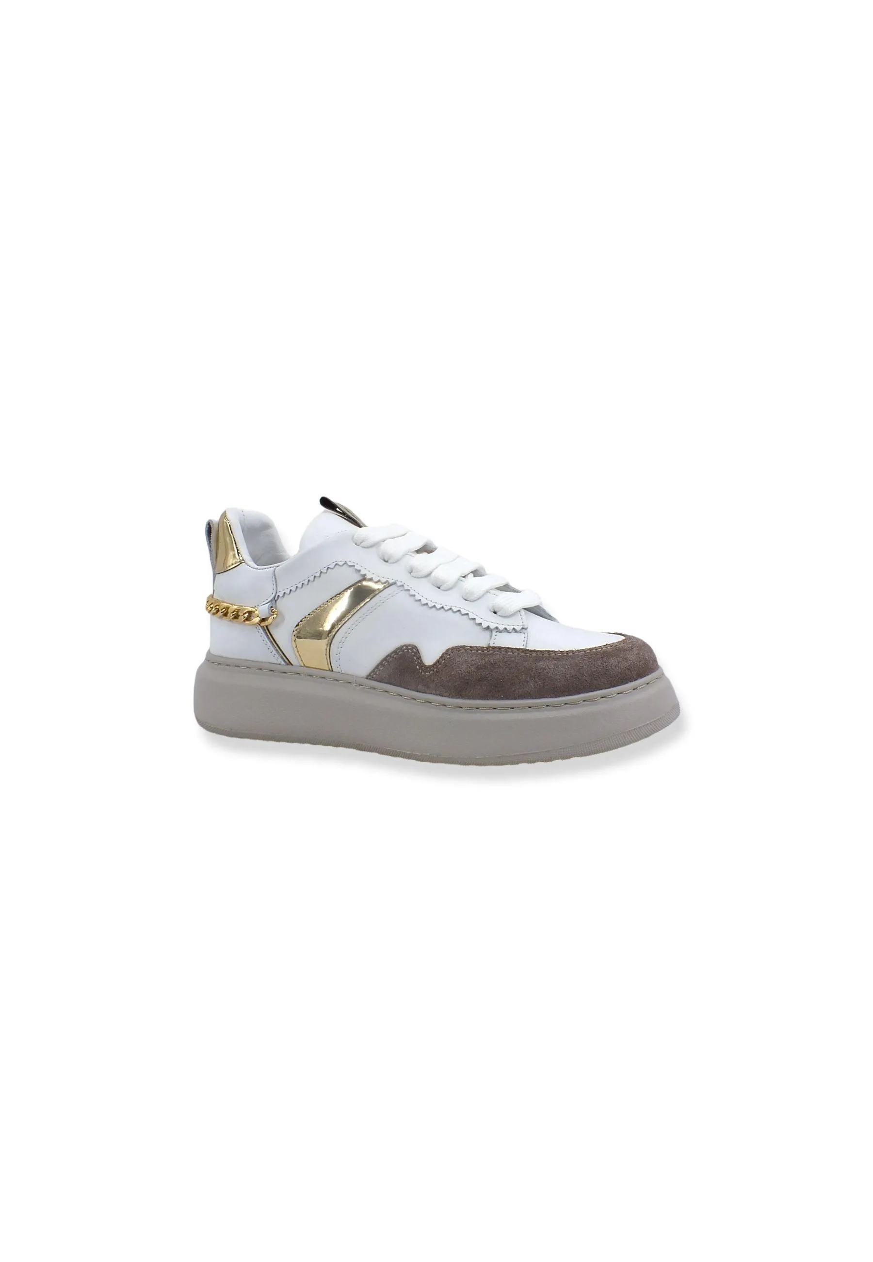 Gold White Chain Women's Sneaker CAFENOIR DE1630