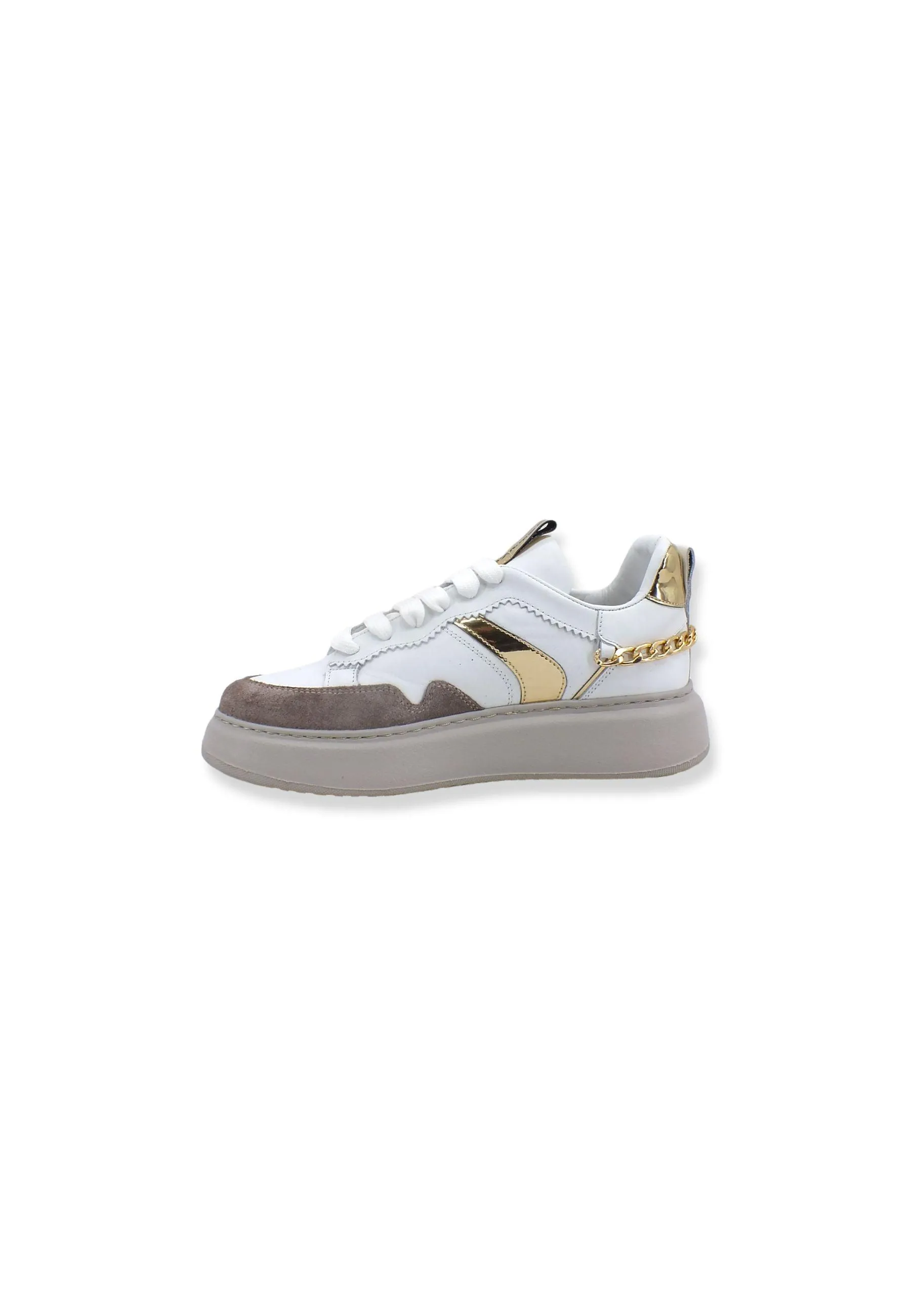 Gold White Chain Women's Sneaker CAFENOIR DE1630