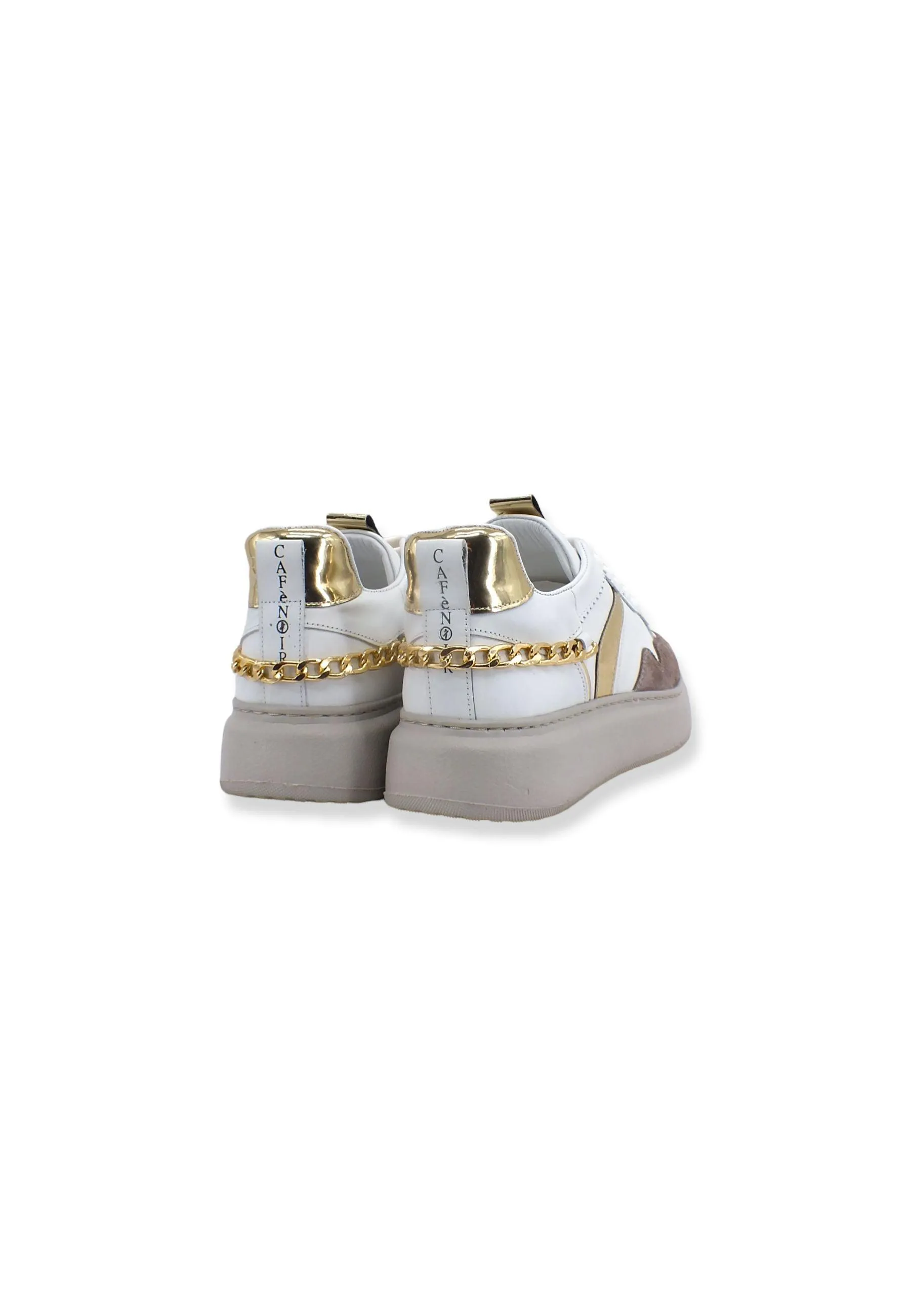 Gold White Chain Women's Sneaker CAFENOIR DE1630