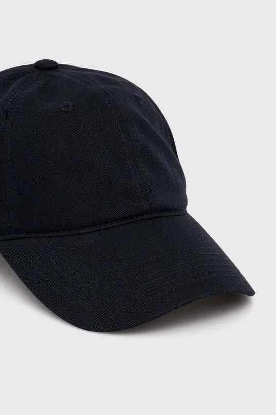 Champion black cotton baseball cap smooth color