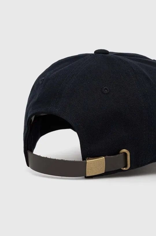 Champion black cotton baseball cap smooth color