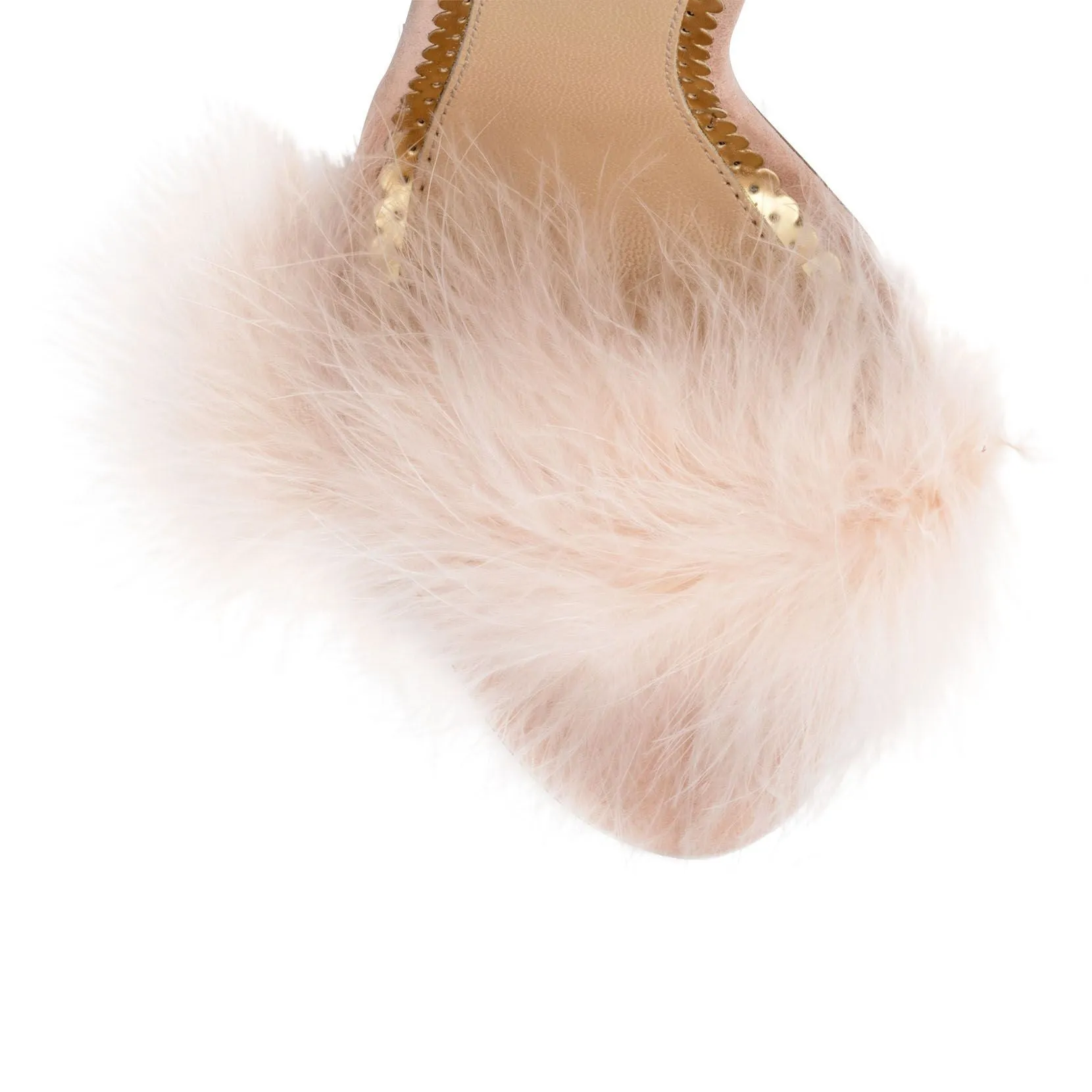 Charlotte Olympia Pink Feather Sandals