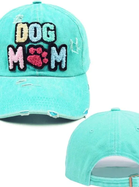 Chenille Dog Mom Baseball Hat