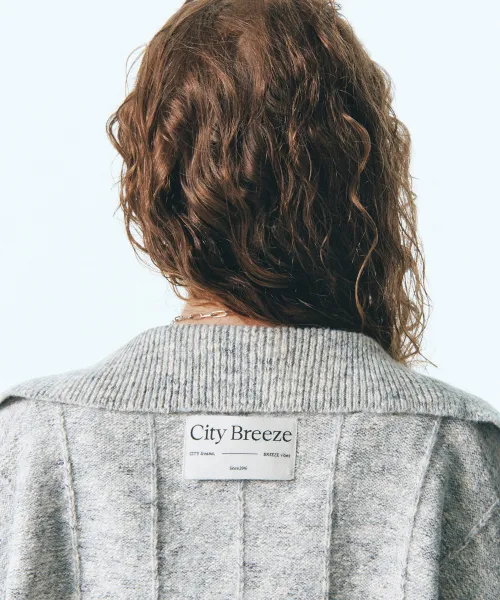 citybreeze Logo Cardigans for Unisex Street Style Long Sleeves