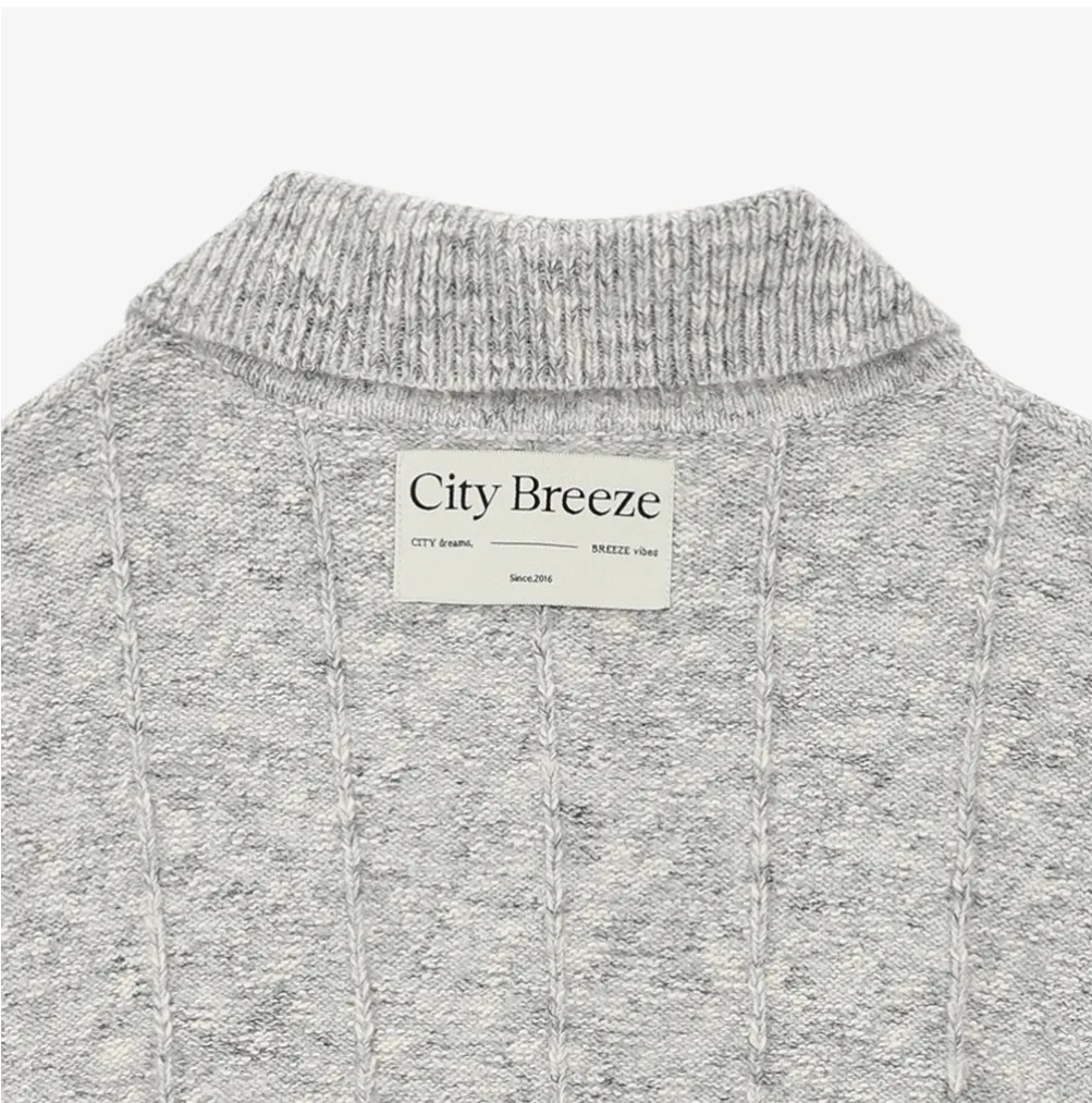 citybreeze Logo Cardigans for Unisex Street Style Long Sleeves