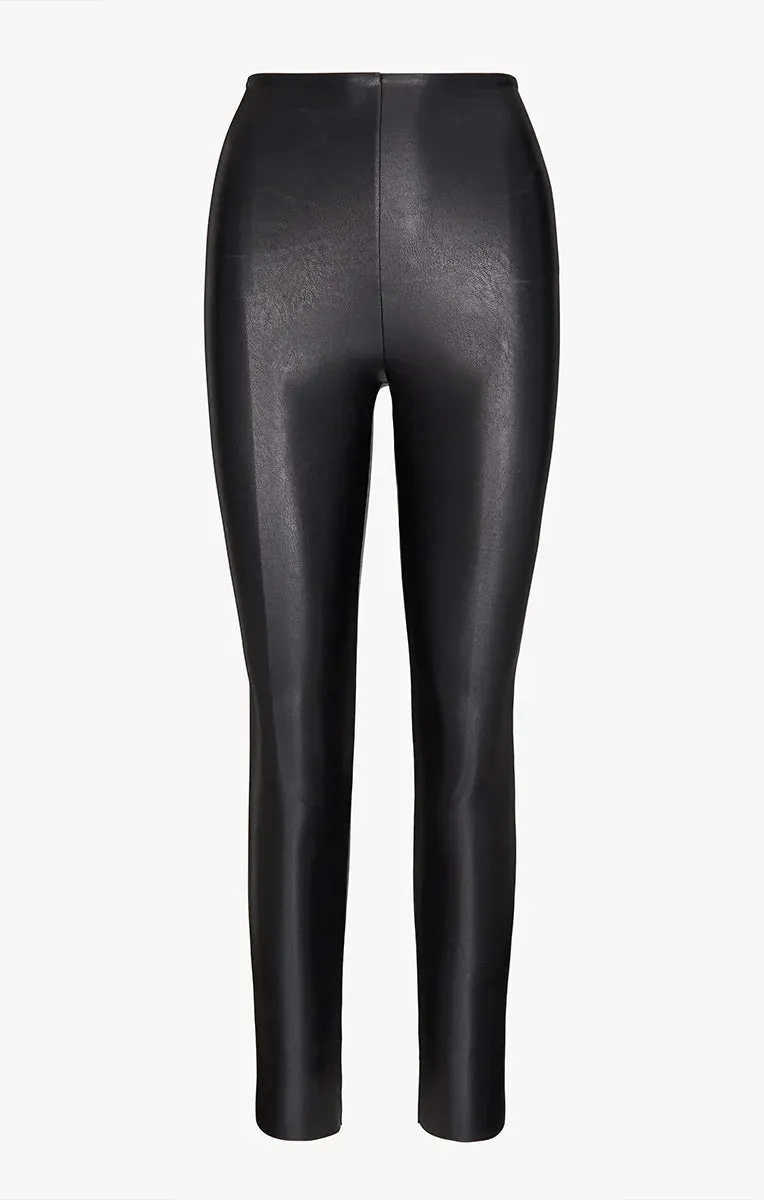 Black Faux Leather Leggings - Commando