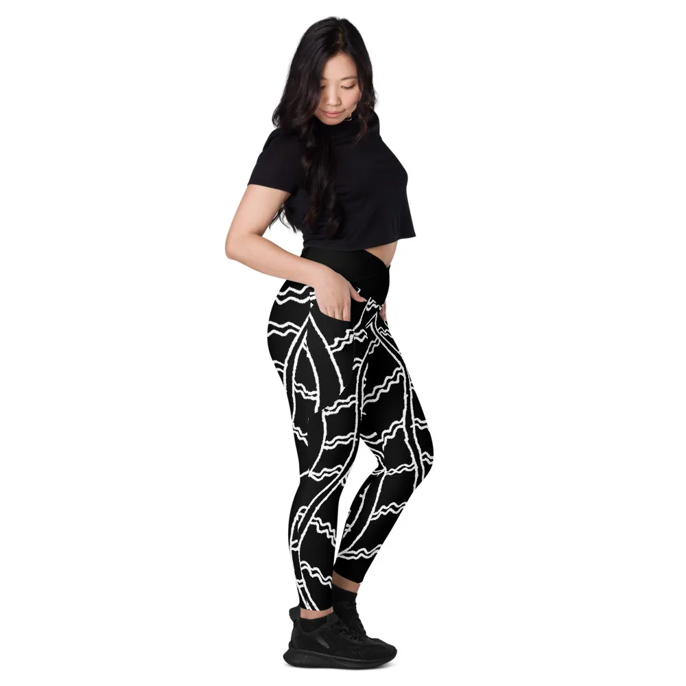 Crossover Leggings Pockets Driftwod